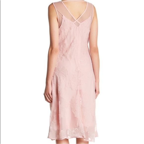 Spirit of Grace Pink Velvet Burnout Dress XS Balletcore Sheer Fairycore Mesh - Picture 2 of 12